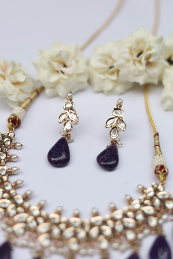 Cascade Kundan Set (Purple) - Image 5
