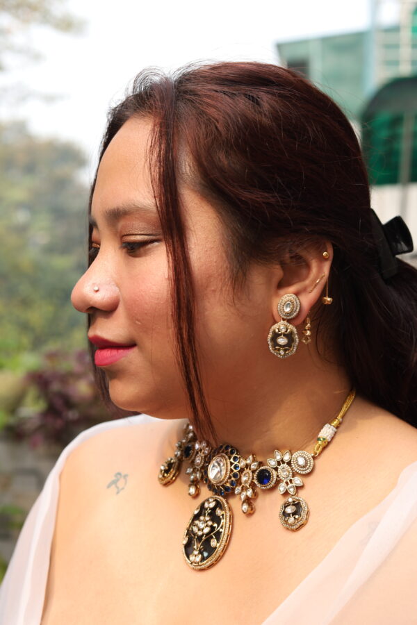 Polki Choker (Blue) - Image 3