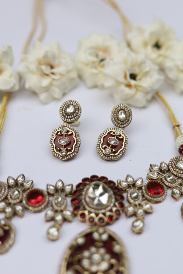 Polki Choker (Maroon) - Image 5